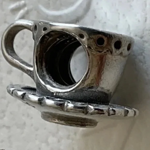 Pandora Silver Teacup Charm Bracelet - Picture 2 of 4